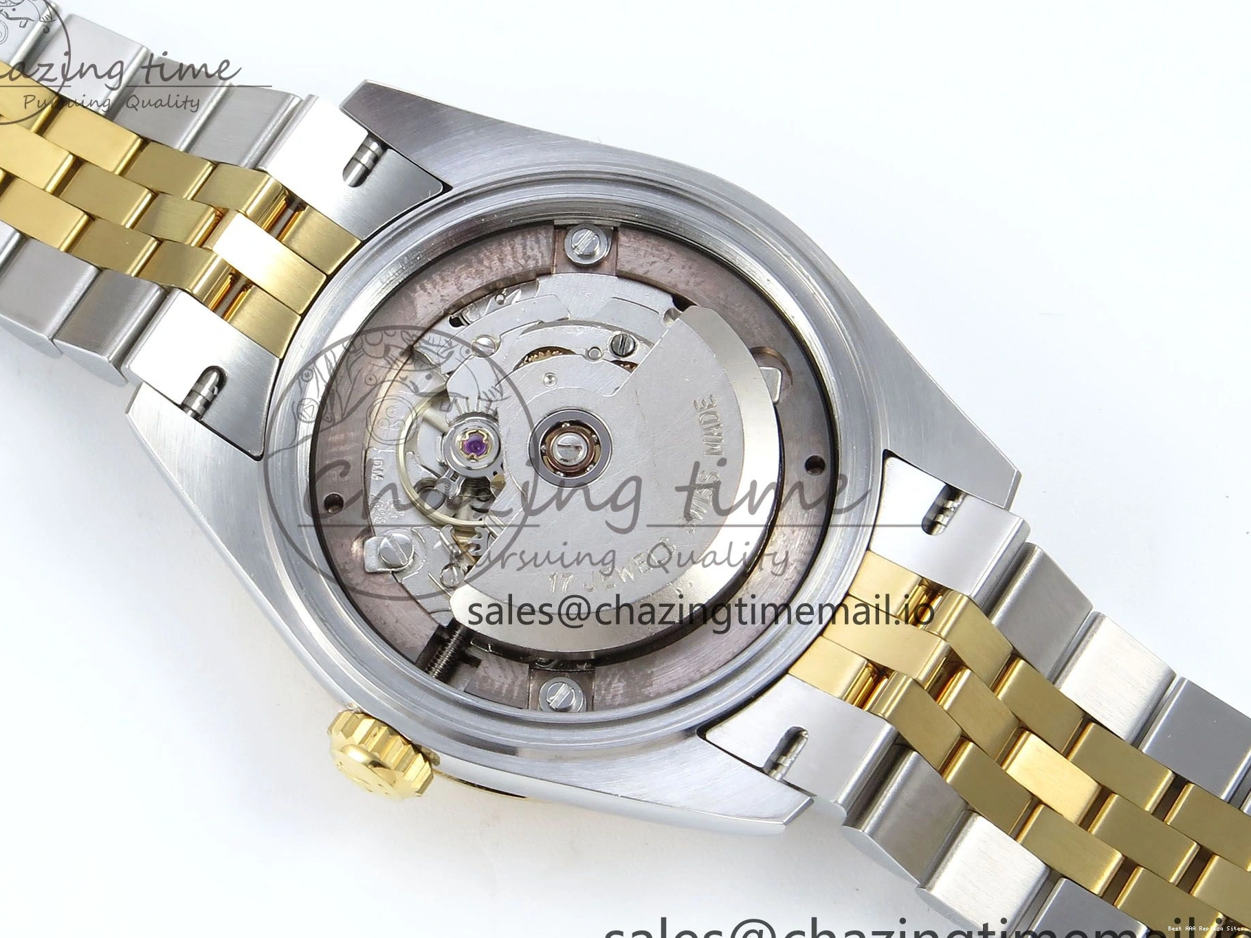 Good Copy Rolex Watches Jubilee Diamonds ETA Roman Dial 278383RBR MoistureWicking ARF SS Bracelet 904L DateJust Best 31 1:1 Bezel on White Edition Steel 407 YG 0108